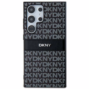 DKNY odinis Mono Stripe ir Metal Logo dėklas telefonui Samsung Galaxy S24 Ultra - juodas