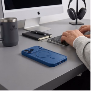 Tech-Protect BasicMag MagSafe dėklas iPhone 17 Pro / 18 Pro, matinis tamsiai mėlynas