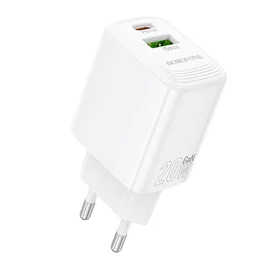 Įkroviklis Borofone BN27 20W USB-C/USB-A baltas