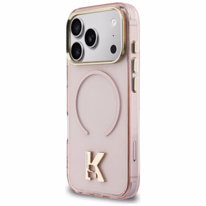Karl Lagerfeld IML K Head Logo MagSafe Dėklas for iPhone 17 Pro Max - rožinis