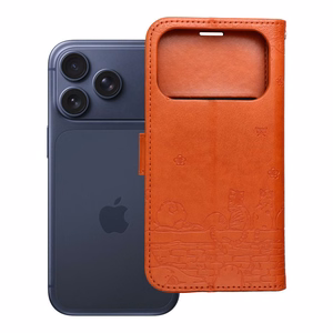 MEZZO Book Dėklas IPHONE 17 PRO katės rudas