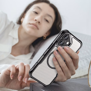 Leading Series magnetinis silikoninis dėklas telefonui MagSafe iPhone 16 Plus - juodas