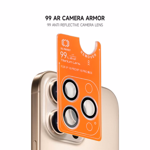 Tel Protect Titanium Lens 99% AR juodi grūdinti apsauginiai stiklai Apple iPhone 18 Pro / 18 Pro Max kameros lęšiams (3 vnt.)