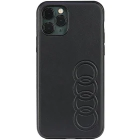 Audi sintetinės odos dėklas telefonui iPhone 11 Pro 5.8" juodas/juodas kietas dėklas AU-TPUPPCIP11-TT/D1-BK