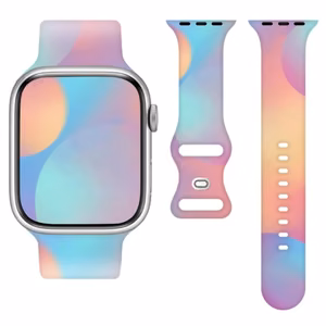 Силиконовый ремешок Apple Watch 42/44/45/49MM (97+110) радужный