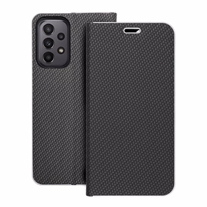 Dėklas telefonui LUNA Book Carbon for SAMSUNG A23 5G - juodas (m)