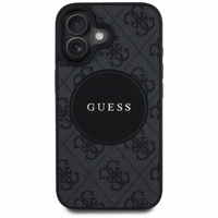 Guess 4G Circle Classic Logo Magnetinis dėklas telefonui iPhone 16 - juodas