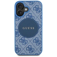 Guess 4G Circle Classic Logo Magnetinis dėklas telefonui iPhone 16 - mėlynas