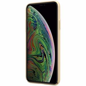Nillkin Super Frosted Shield dėklas, skirtas Apple iPhone 11 Pro, su išpjova logotipui, aukso spalvos