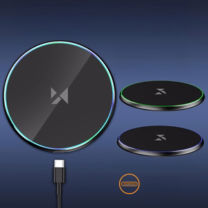 Wozinsky WLI-01Y 15W Qi indukcinis įkroviklis su USB-C kabeliu - juodas