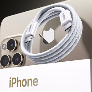Benks Cable D46 braided (C.D.SJ.FC.WE.LA32) - Type C to Lightning - PD 27W 3A 2 metres white