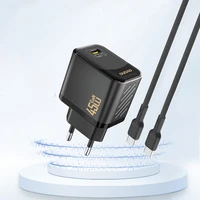 Dudao A28 45W GaN USB-C sieninis įkroviklis - juodas