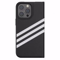 Adidas OR knygelės tipo dėklas PU iPhone 13 Pro / iPhone 13 – juodas ir baltas