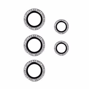 Grūdintas stiklas HARD DIAMOND kamerai (LENS) Samsung Galaxy S24 Ultra sidabrinis (5 vnt. lęšiai)