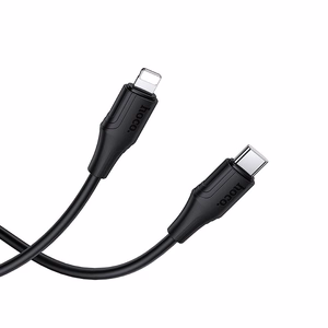 Silikoninis kabelis USB-A į Lightning HOCO 27W 1 m X124 juodas