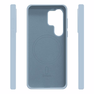 Силиконовый чехол Etteri Mag для Samsung Galaxy S25 Ultra голубой