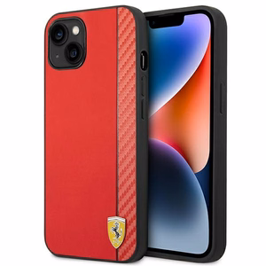 Dėklas telefonui Ferrari FEHCP14MAXRE iPhone 14 Plus 6.7 raudonas oglių pluošto dėklas