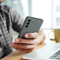 Metalinės išvaizdos dėklas telefonui SAMSUNG S26 pilkas