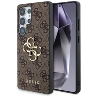 Guess Big 4G Logo Classic Logo dėklas telefonui Samsung Galaxy S25 Ultra rudas