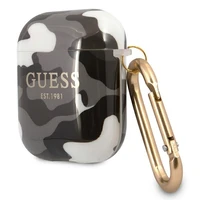 Guess GUA2UCAMG AirPods dėklas juodas/juodas Camo kolekcija