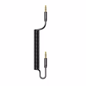 USAMS Adapteris SPRING AUDIO JACK 3,5MM -3,5MM 1,2M juodas SJ256YP01 (US-SJ256)