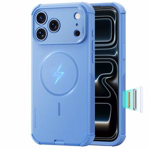 ESR Cyber Tough MagSafe dėklas, skirtas iPhone 18 Pro Max / 17 Pro Max, šviesiai mėlynas