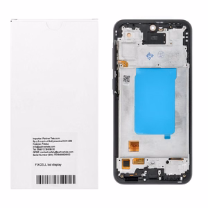 REWA OLED LCD ekranas su rėmeliu, skirtas SAMSUNG A36, juodas