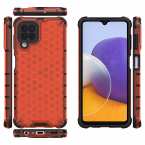 Honeycomb Case броневой чехол с TPU бампером для Samsung Galaxy A22 4G красный