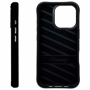Nimmy Didelės akys augintinis 2.0 Pandos dėklas telefonui iPhone 16 Pro - juodas