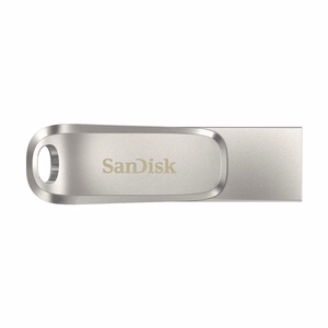 SanDisk Ultra Dual Drive Luxe USB atmintinė 256 GB USB Type-A / USB Type-C 3.2 Gen 1 nerūdijantis plienas