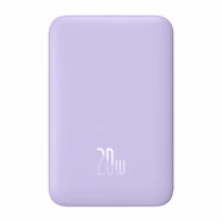 Maitinimo baterija "Baseus Magnetic Mini" 10000 mAh, USB-C 20W MagSafe (violetinė)