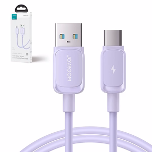 Joyroom Multi-Color Series A14 USB-A / USB-C 3A кабель 1.2m - фиолетовый