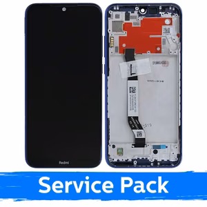 Ekranas skirtas Xiaomi Redmi Note 8T su rėmeliu / Starscape Blue / (Service Pack)