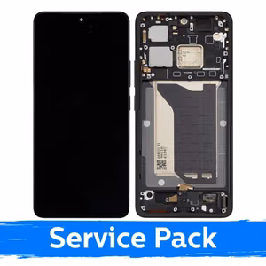 Ekranas skirtas Xiaomi Poco F7 Ultra su rėmeliu / Black / (Service Pack)