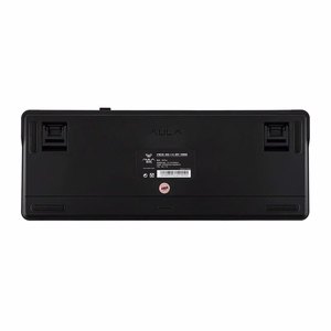 AULA Gasket F87 Pro klaviatūra juoda žydra mėlyna GrayWoodV4 RGB