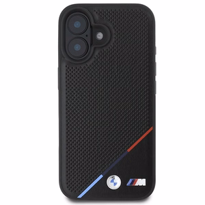 BMW M Perforuotas Trispalvė Linija Magnetinis dėklas telefonui iPhone 16 Plus - juodas