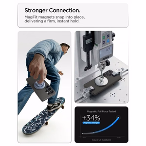 SPIGEN dėklas LIQUID AIR MAG, suderinamas su MagSafe, skirtas SAMSUNG S26 Ultra marble grey