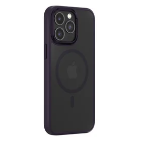 Dėklas telefonui Comma Joy Elegant Mag iPhone 15 Pro Max tamsiai violetinis