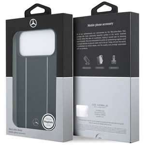 Mercedes Odinis Žvaigždės Rašto Juostelės Magnetinis Dėklas telefonui iPhone 17 Pro Max - Juodas