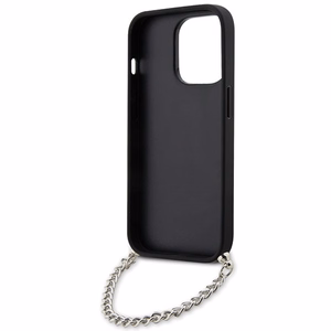 Karl Lagerfeld KLHCP14LSACKLHPK iPhone 14 Pro 6.1" juodas/juodas hardcase Saffiano Monograma Grandinė