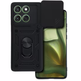 Slide Camera Armor dėklas telefonui Motorola Edge 60 5G, juodas