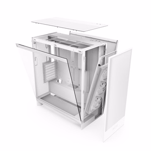 NZXT H7 Flow RGB Kompiuterio Dėžė MidiTower ATX EATX MicroATX MiniITX Balta