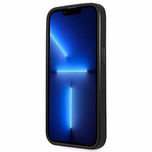 Guess Saffiano trikampio logotipo dėklas telefonui iPhone 13 Pro / 13 6.1" - sidabrinis
