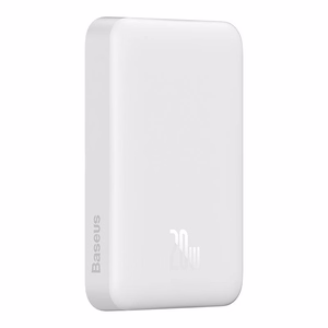 Maitinimo baterija "Baseus Magnetic", 10000 mAh, USB-C 20W, MagSafe (balta)