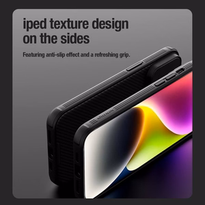 Nillkin CamShield Pro magnetinis dėklas telefonui iPhone 15 Plus su kameros apsauga - mėlynas