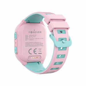 Išmanusis laikrodis vaikams Forever Smartwatch GPS WiFi 4G Kids Boost KW-530 rožinis