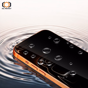 Tel Protect Dust-Free Easy Fit Privacy Full Glue 6D grūdintas stiklas skirtas Iphone 15 Pro juodas