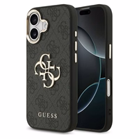 Guess 4G Big 4G Classic Logo dėklas telefonui iPhone 17 - juodas ir auksinis