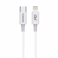 FONENG laidas X31 USB-C - Lightning PD 27W 1M baltas