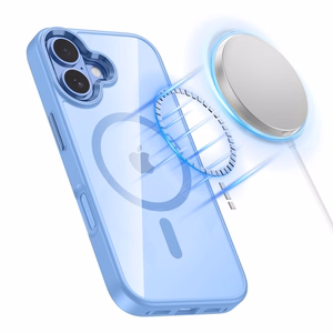 Tech-Protect MagMat MagSafe Чехол для iPhone 17 - прозрачный синий